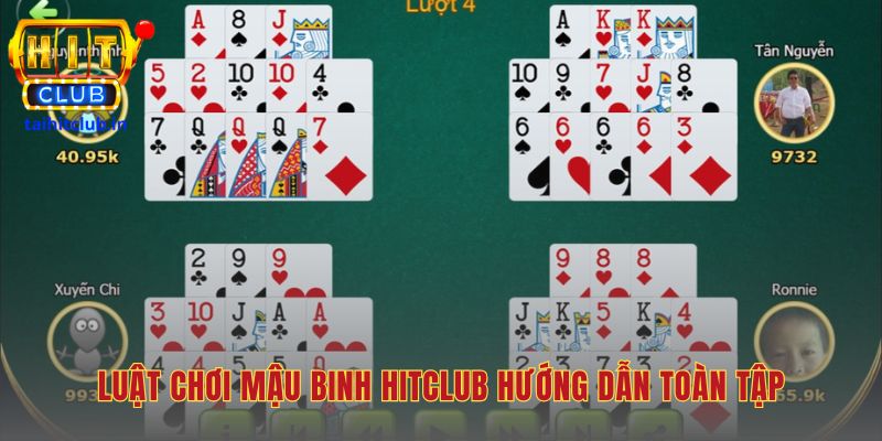 Luật chơi mậu binh Hitclub tập trung vào kỹ năng sắp xếp 13 lá