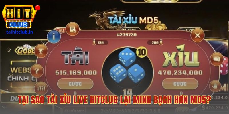 Tài xỉu live Hitclub minh bạch nhờ xúc xắc vật lý
