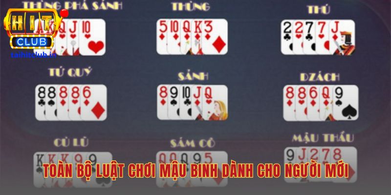 Luật chơi Mậu Binh nền tảng xếp 13 lá bài thành 3 chi